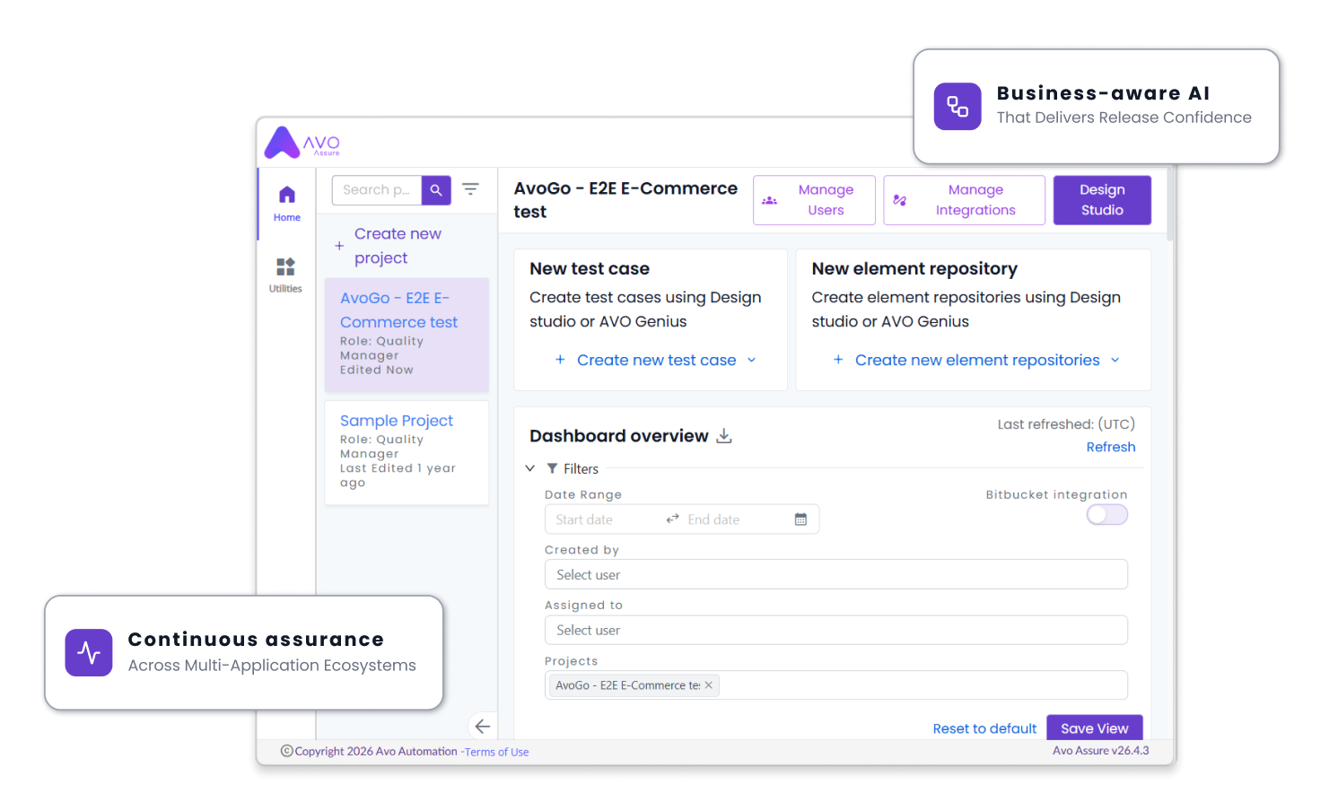 Screenshot of Avo Assure End-to-End Test Automation for Enterprise with No-Code, Low-Code