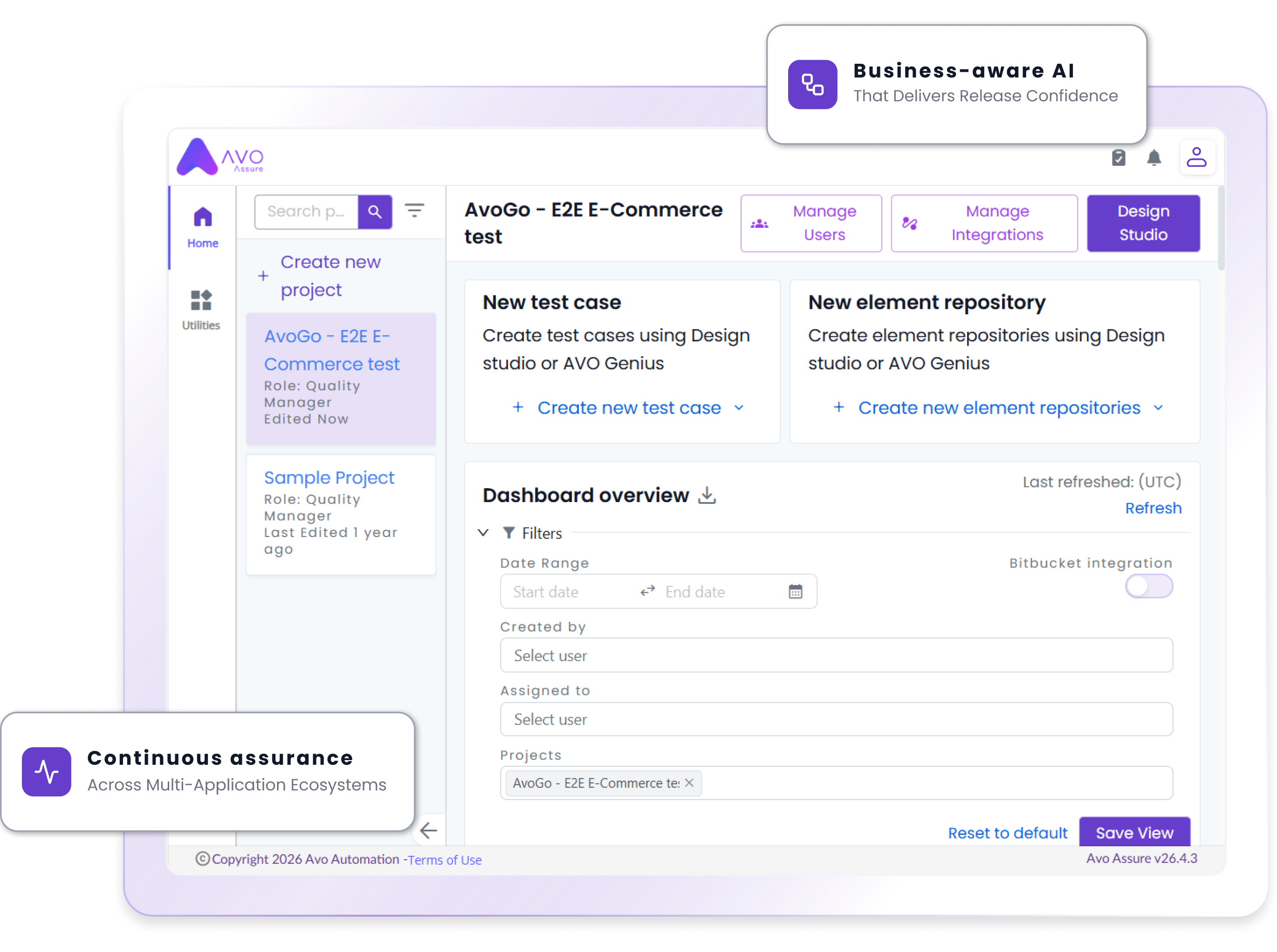 Screenshot of Avo Assure End-to-End Test Automation for Enterprise with No-Code, Low-Code